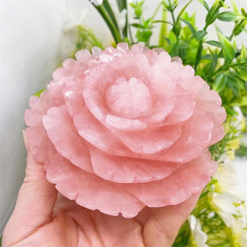 Pink Rose Quartz Flower-ToShay.org