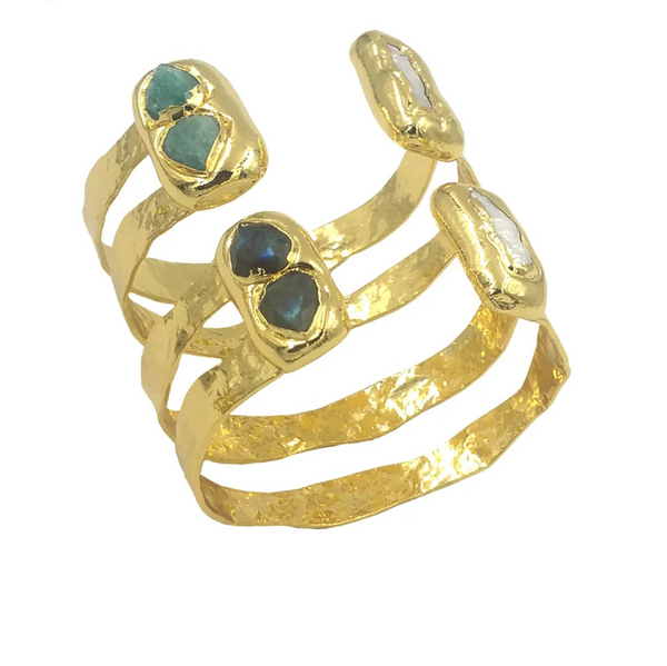 Gold Cuff Bangle-ToShay.org