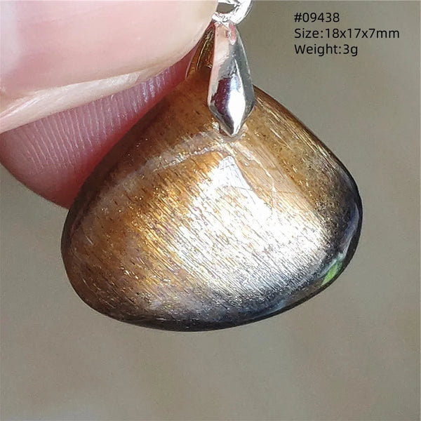 Black Moonstone Sunstone Pendant-ToShay.org