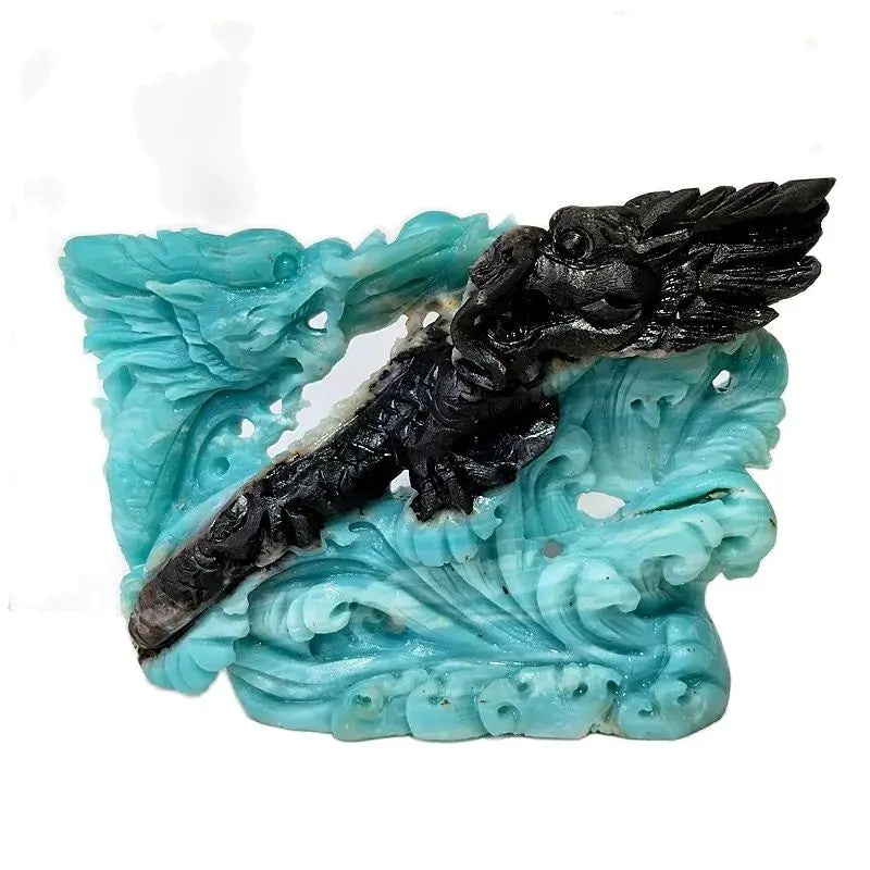 Blue Amazonite Crystal Dragon-ToShay.org