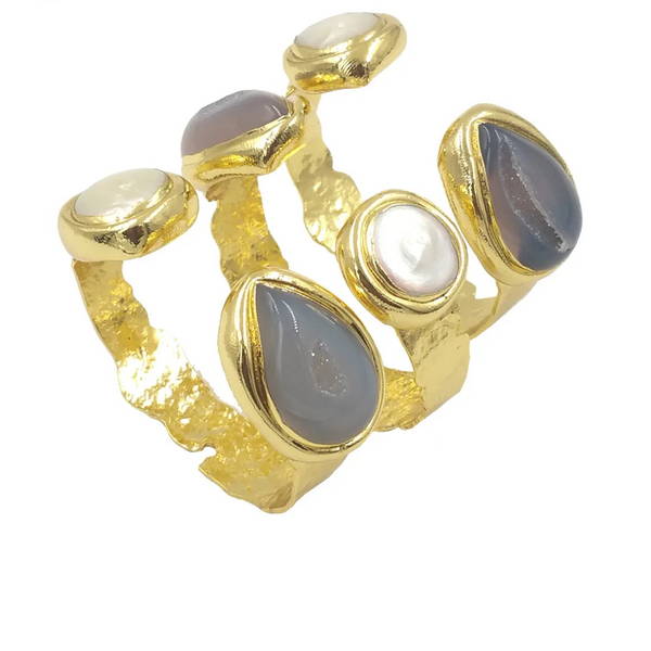 Gold Cuff Bangle-ToShay.org