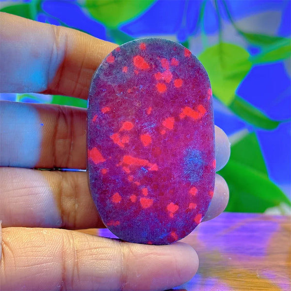 Red Ruby Zoisite Palm Stone-ToShay.org