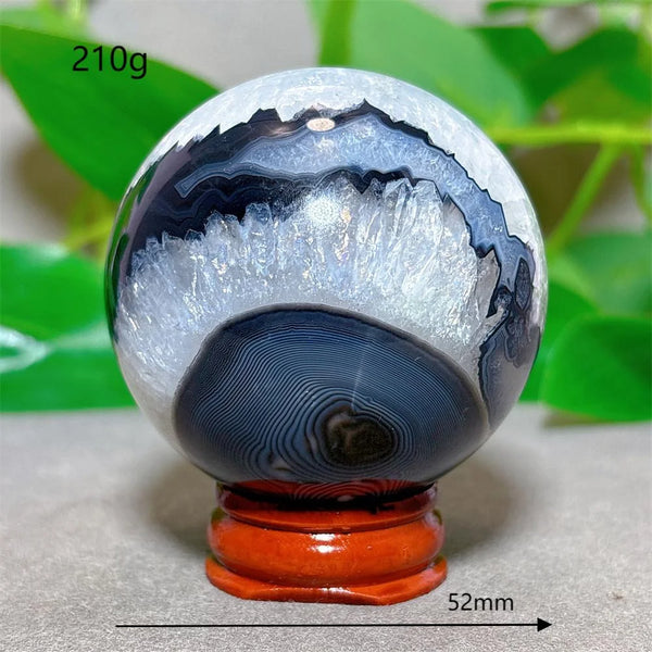 Black Silk Agate Ball-ToShay.org