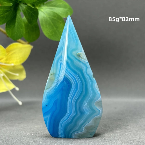 Blue Striped Agate Torch-ToShay.org
