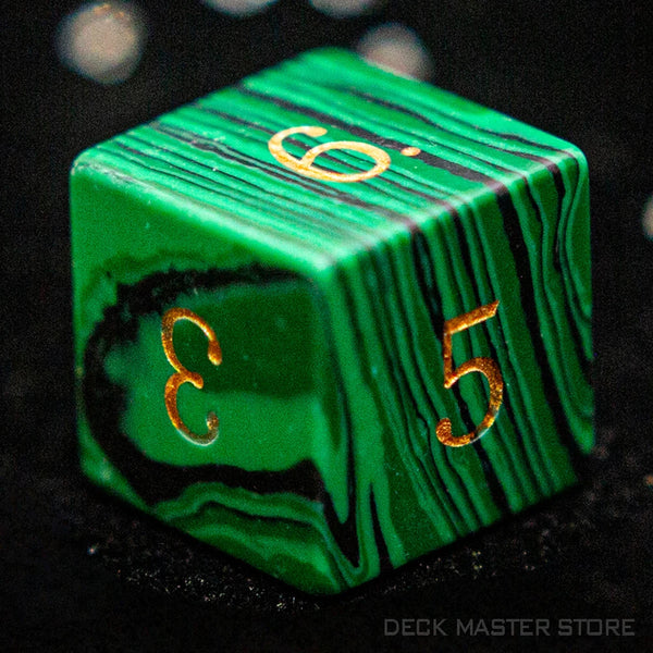 Green Malachite Platonic Solid Dice-ToShay.org