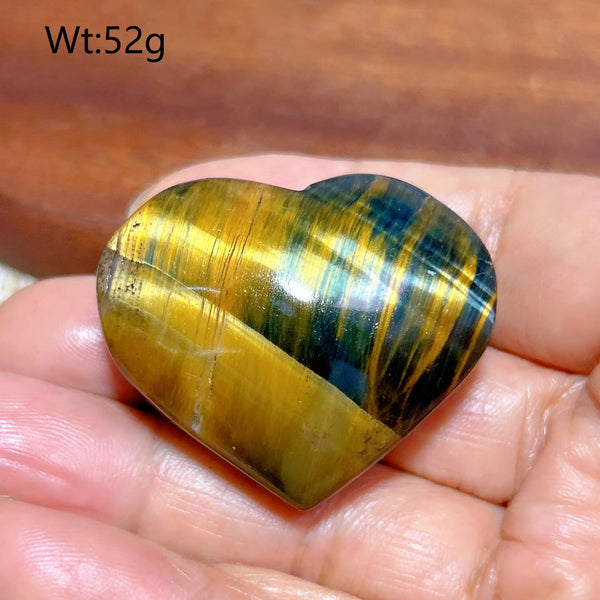 Yellow Blue Tiger Eye Heart-ToShay.org