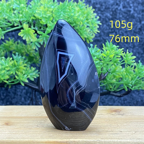 Black Silk Agate Torch-ToShay.org