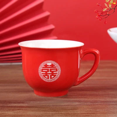 Red Porcelain Tea Set-ToShay.org