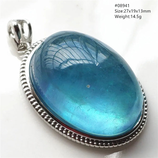 Blue Aquamarine Quartz Pendant-ToShay.org