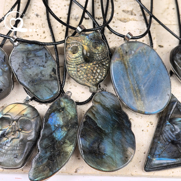 Blue Labradorite Pendants-ToShay.org