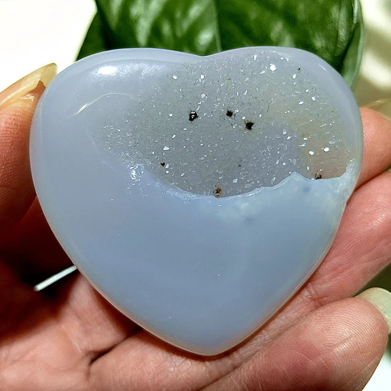 Grey Drusy Agate Heart-ToShay.org