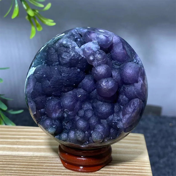 Purple Grape Agate Ball-ToShay.org