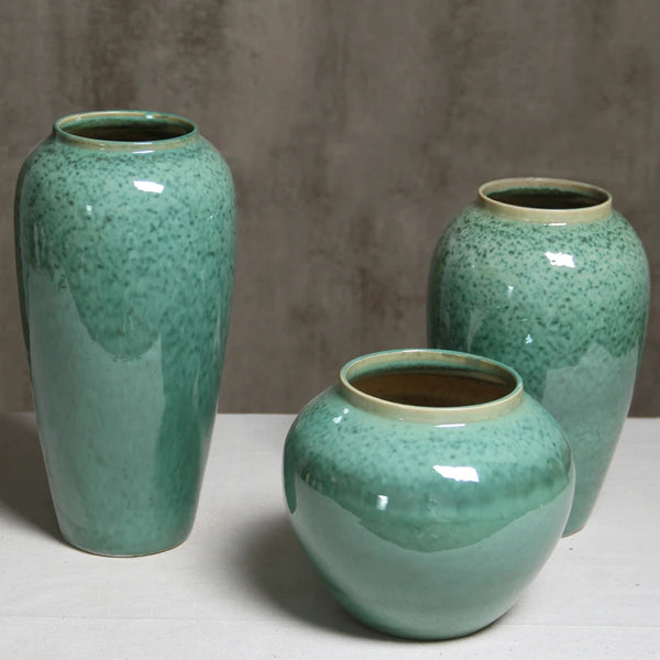 Green Pottery Vase-ToShay.org