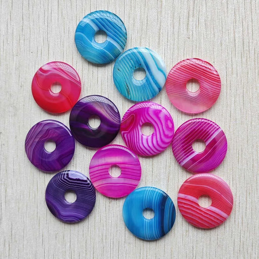Mixed Stripe Onyx Donut Beads-ToShay.org