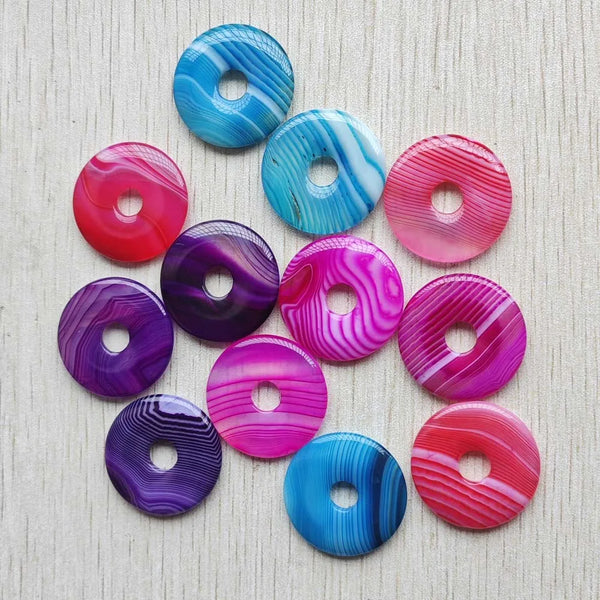 Mixed Stripe Onyx Donut Beads-ToShay.org