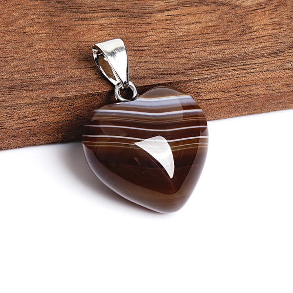 Brown Stripe Agate Hearts-ToShay.org