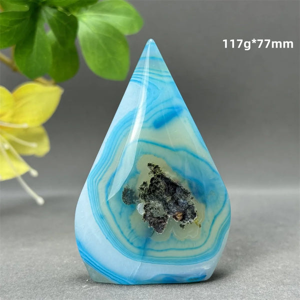 Blue Striped Agate Torch-ToShay.org