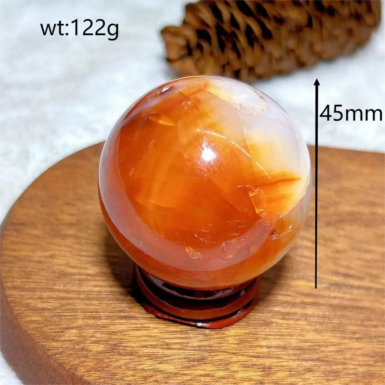 Red Carnelian Quartz Ball-ToShay.org