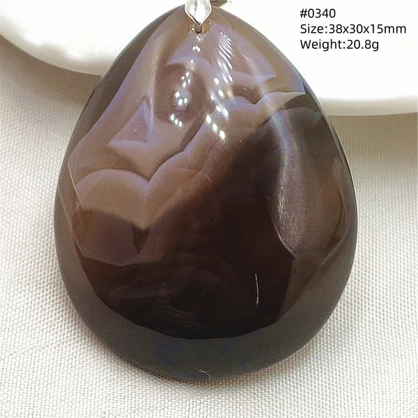 Grey Brown Agate Pendant-ToShay.org