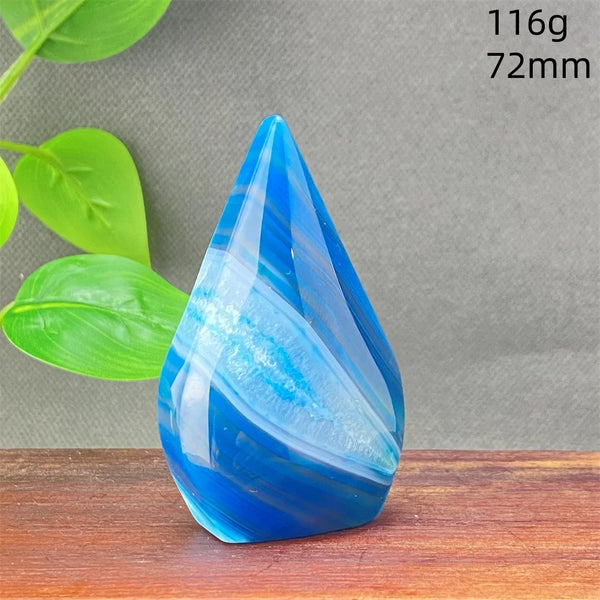 Blue Striped Agate Torch-ToShay.org