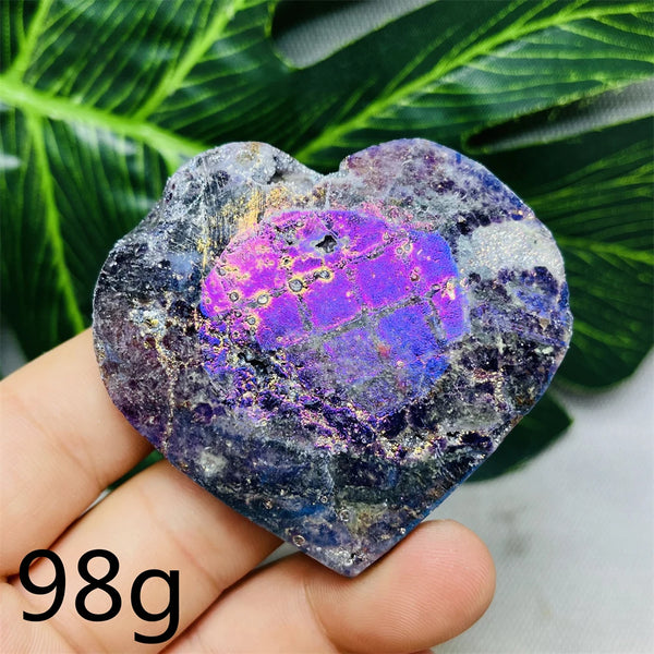 Purple Sphalerite Geode Heart-ToShay.org