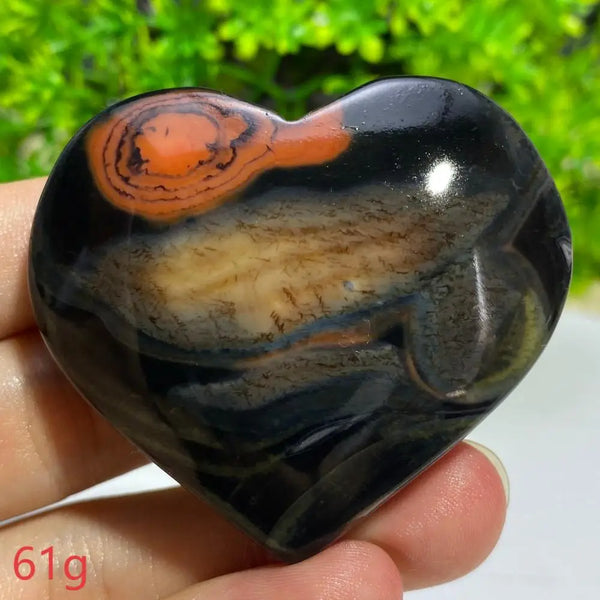 Black Agate Geode Heart-ToShay.org