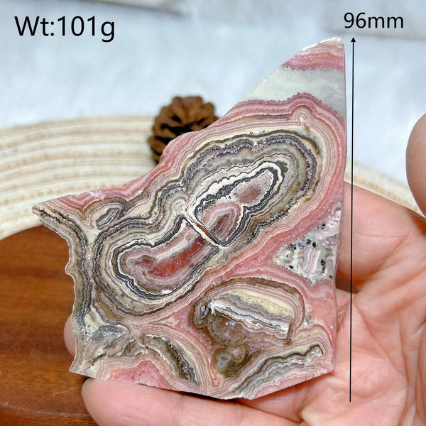 Pink Rhodochrosite Slices-ToShay.org