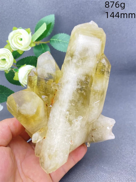 Yellow Quartz Cluster Crystal-ToShay.org