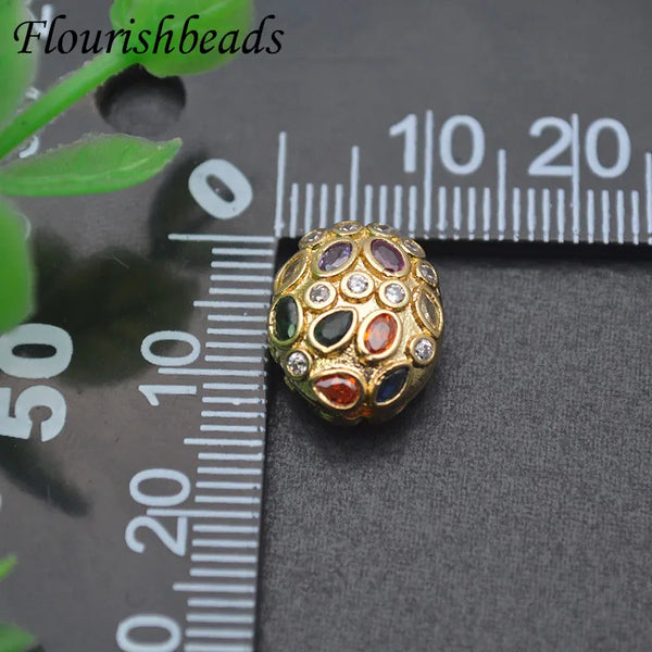 Gold Diamond Paved Beads-ToShay.org