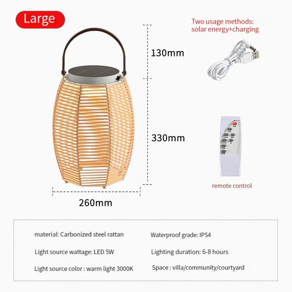 Rattan Garden Solar Light-ToShay.org