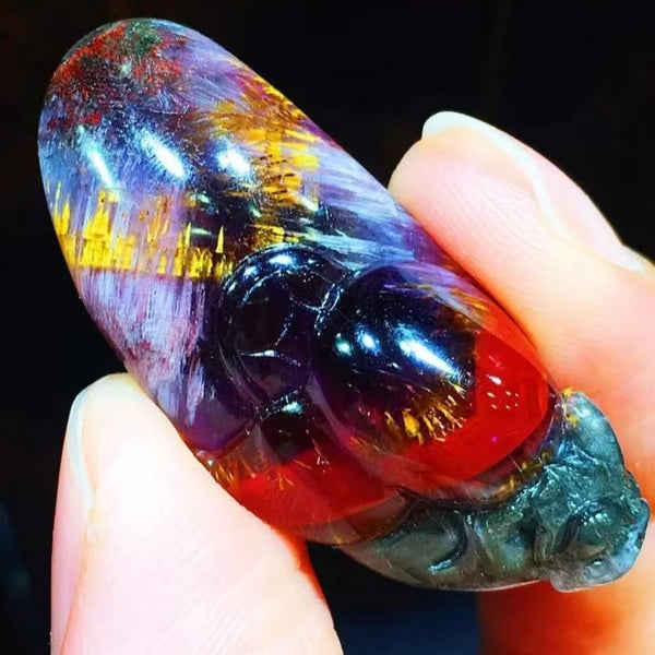 Red Auralite Cacoxenite Pendant-ToShay.org