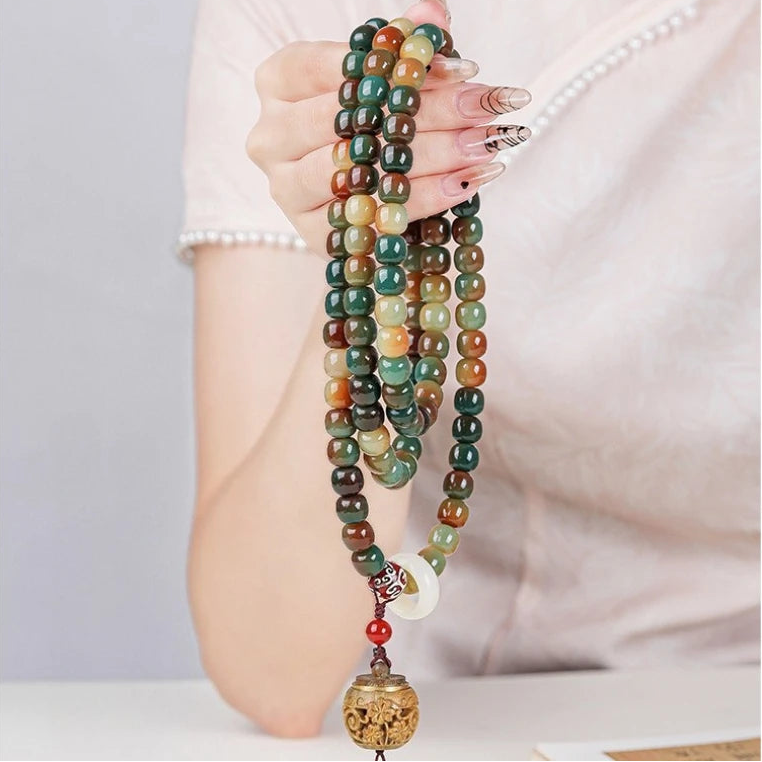 Green Bodhi Prayer Beads-ToShay.org