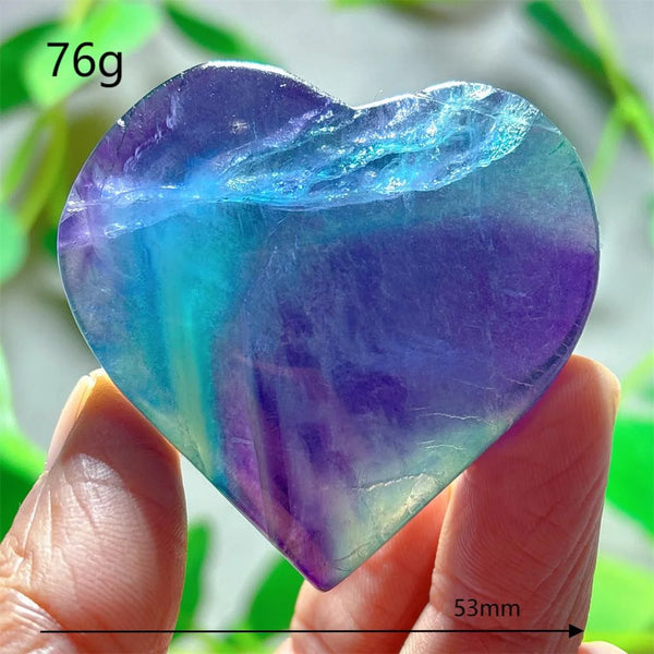 Rainbow Fluorite Heart-ToShay.org