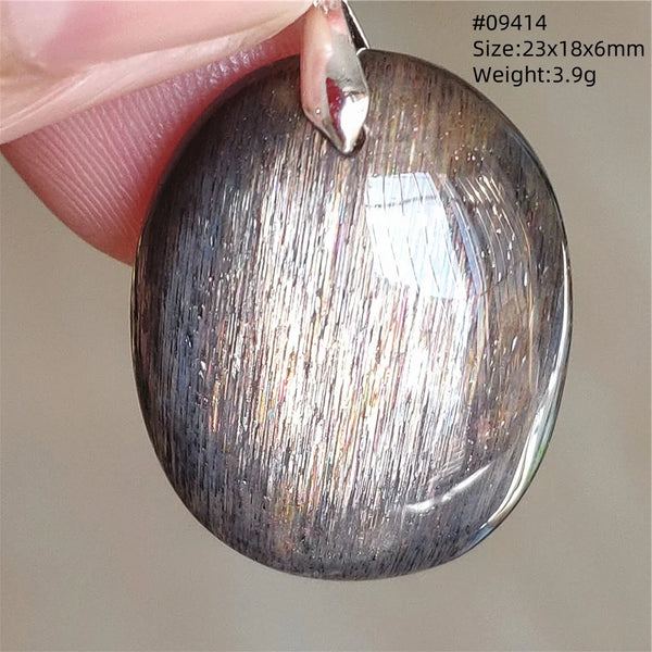 Black Moonstone Sunstone Pendant-ToShay.org