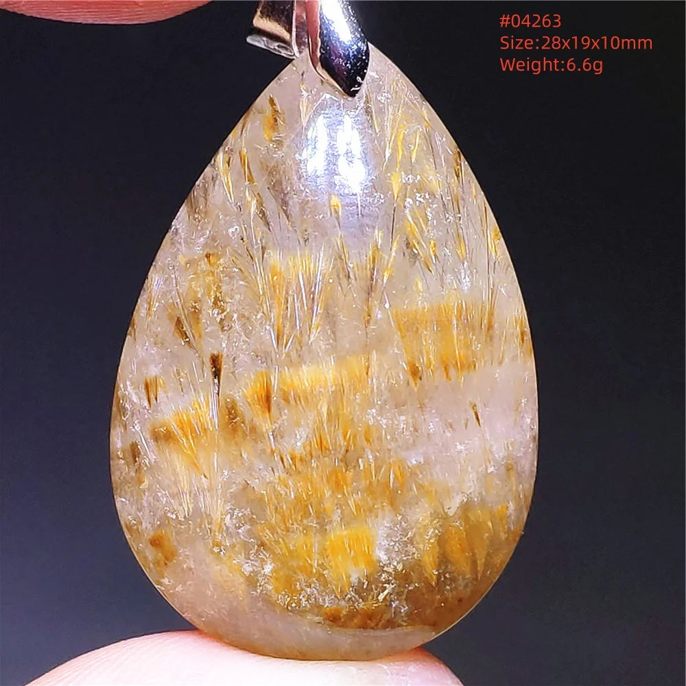 Purple Rutilated Auralite Pendant-ToShay.org