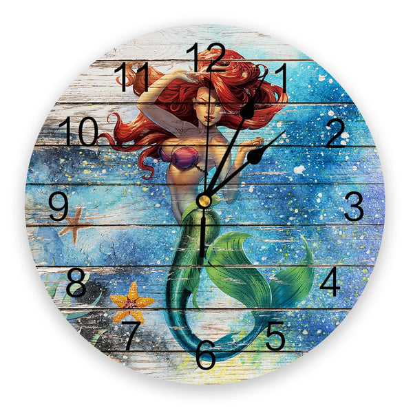 Mermaid Dolphin Clock-ToShay.org