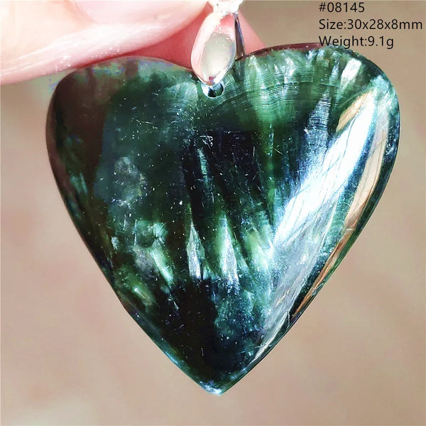 Green Seraphinite Pendant-ToShay.org