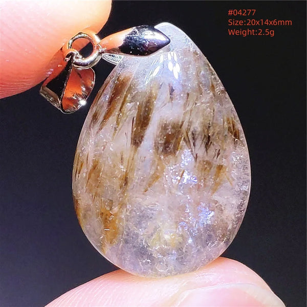Purple Rutilated Auralite Pendant-ToShay.org