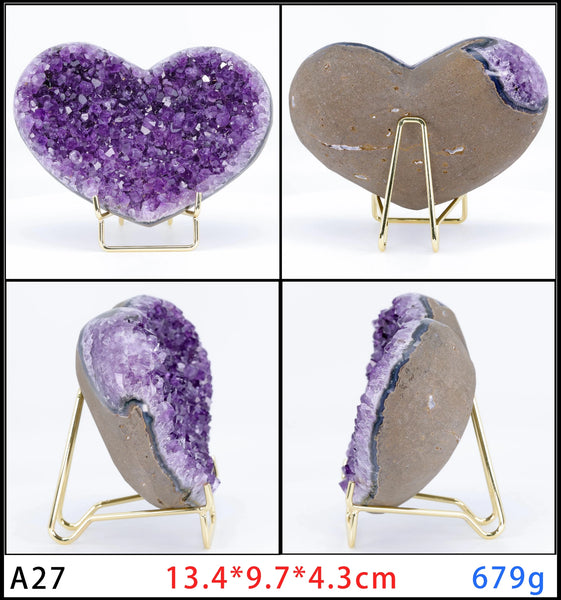 Purple Amethyst Geode Heart-ToShay.org