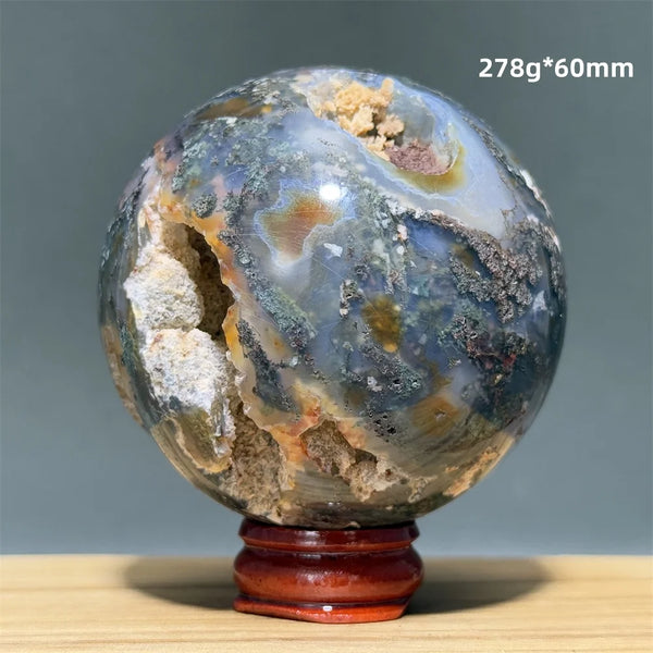 Red Moss Crystal Agate Ball-ToShay.org