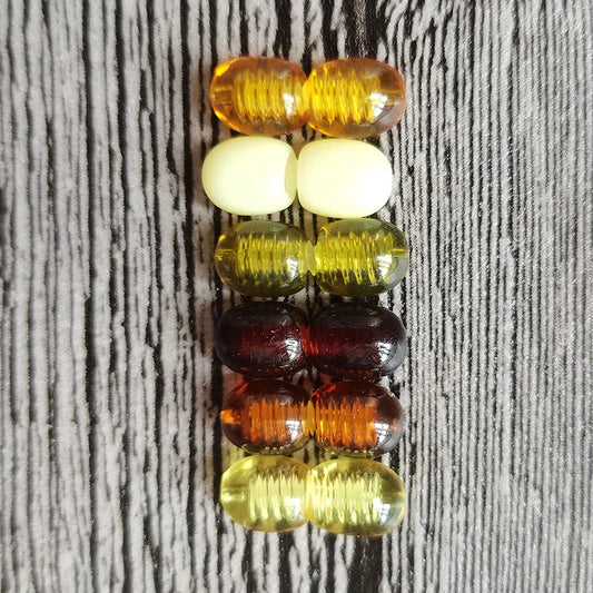 Yellow Amber Thread Clasps-ToShay.org
