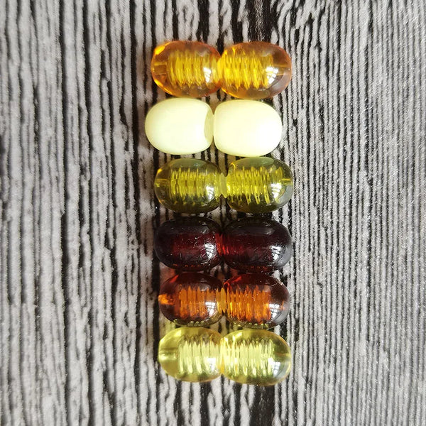 Yellow Amber Thread Clasps-ToShay.org
