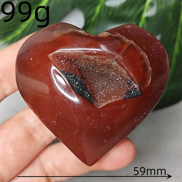 Red Agate Geode Heart-ToShay.org