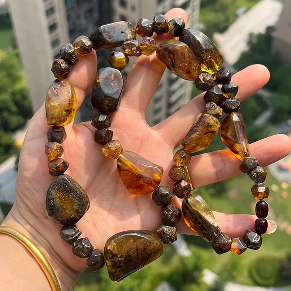 Yellow Amber Necklace-ToShay.org
