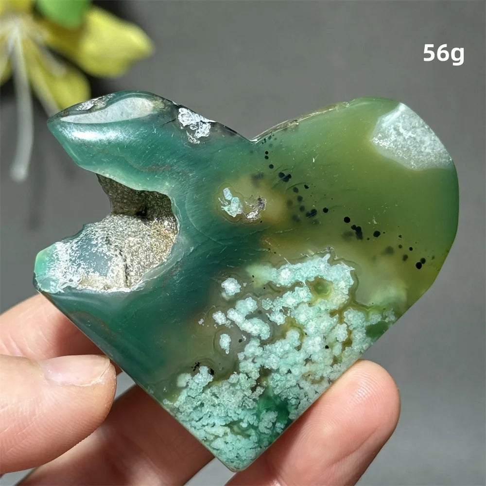 Green Cherry Agate Heart-ToShay.org