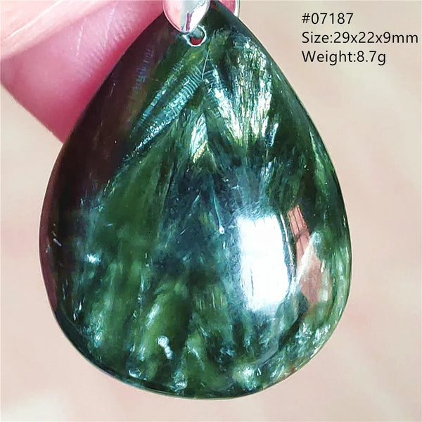 Green Seraphinite Pendant-ToShay.org