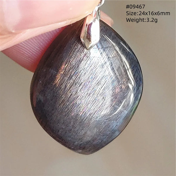 Black Moonstone Sunstone Pendant-ToShay.org