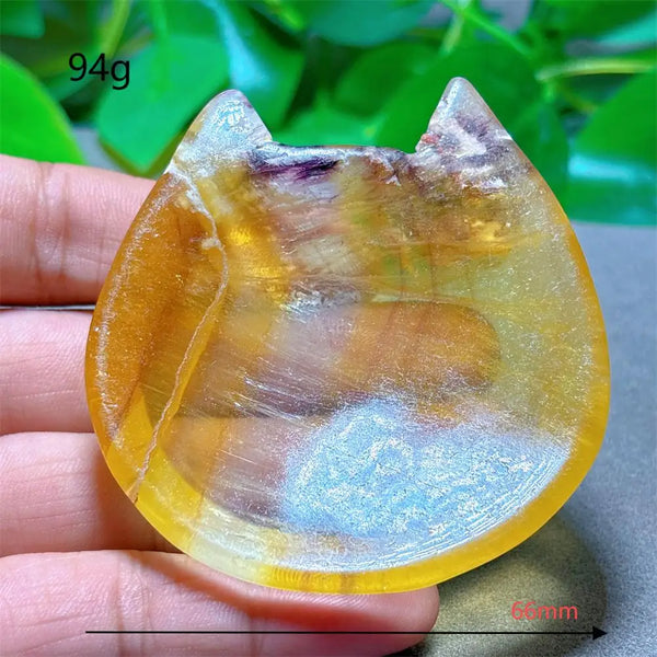 Yellow Fluorite Catface Bowl-ToShay.org