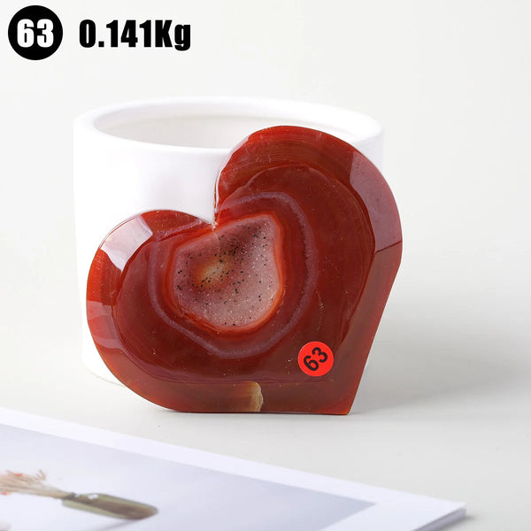 Red Agate Druzy Heart-ToShay.org