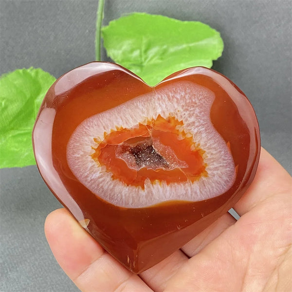 Red Agate Geode Heart-ToShay.org